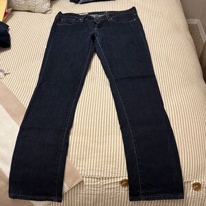 AG Adriano Goldschmied Dark Blue Women's Straight Leg Jeans